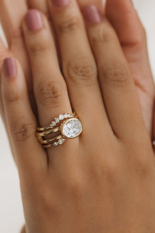 Emerald Pave Engagement Ring – 1 CT Lab Grown Diamond