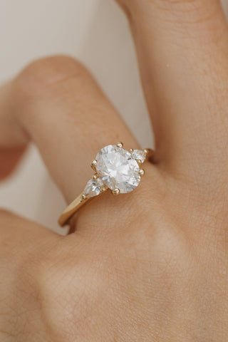 Emerald Pave Engagement Ring – 1 CT Lab Grown Diamond