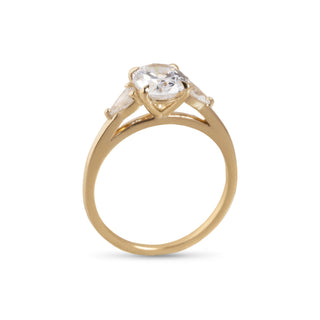 Emerald Pave Engagement Ring – 1 CT Lab Grown Diamond