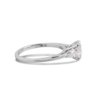 Emerald Pave Engagement Ring – 1 CT Lab Grown Diamond