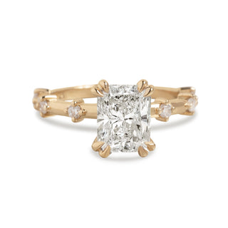 Emerald Pave Engagement Ring – 1 CT Lab Grown Diamond