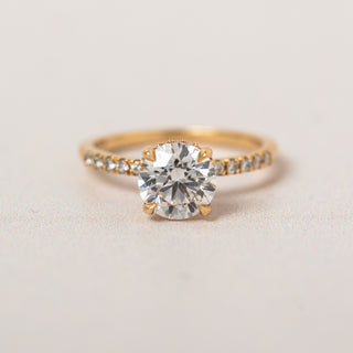 Emerald Pave Engagement Ring – 1 CT Lab Grown Diamond