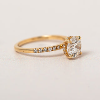 Emerald Pave Engagement Ring – 1 CT Lab Grown Diamond