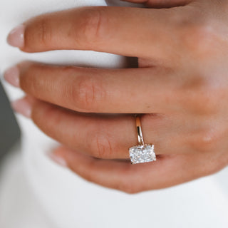Emerald Pave Engagement Ring – 1 CT Lab Grown Diamond