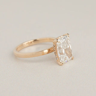 Emerald Pave Engagement Ring – 1 CT Lab Grown Diamond