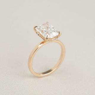 Emerald Pave Engagement Ring – 1 CT Lab Grown Diamond