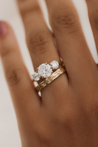 Emerald Pave Engagement Ring – 1 CT Lab Grown Diamond
