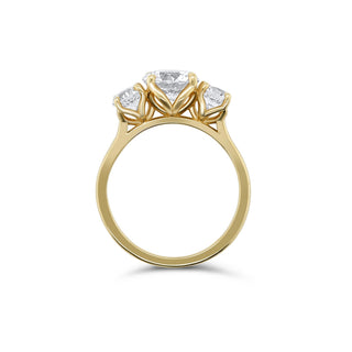 Emerald Pave Engagement Ring – 1 CT Lab Grown Diamond
