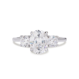 Emerald Pave Engagement Ring – 1 CT Lab Grown Diamond