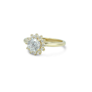 Emerald Pave Engagement Ring – 1 CT Lab Grown Diamond