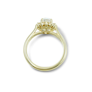 Emerald Pave Engagement Ring – 1 CT Lab Grown Diamond
