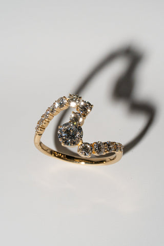 Emerald Pave Engagement Ring – 1 CT Lab Grown Diamond