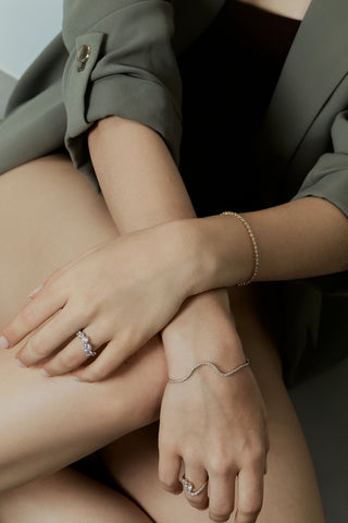 Emerald Pave Engagement Ring – 1 CT Lab Grown Diamond