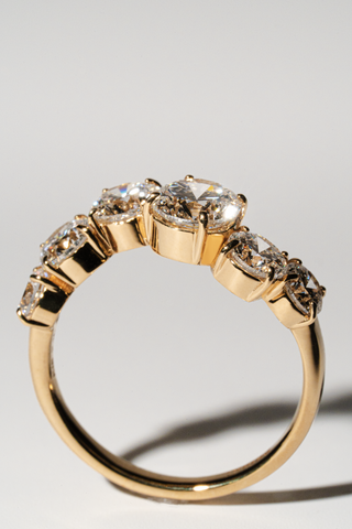 Emerald Pave Engagement Ring – 1 CT Lab Grown Diamond