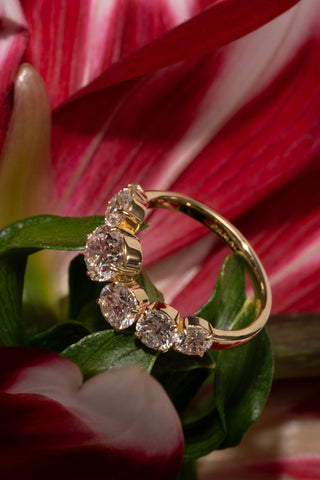 Emerald Pave Engagement Ring – 1 CT Lab Grown Diamond
