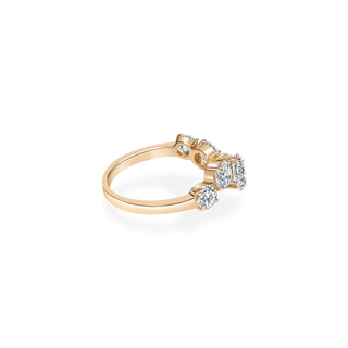 Emerald Pave Engagement Ring – 1 CT Lab Grown Diamond