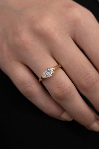 Emerald Pave Engagement Ring – 1 CT Lab Grown Diamond