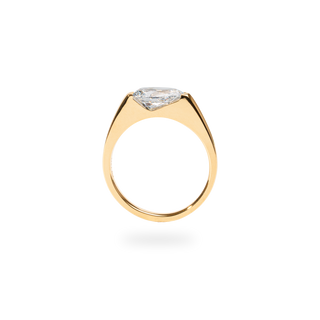 Emerald Pave Engagement Ring – 1 CT Lab Grown Diamond