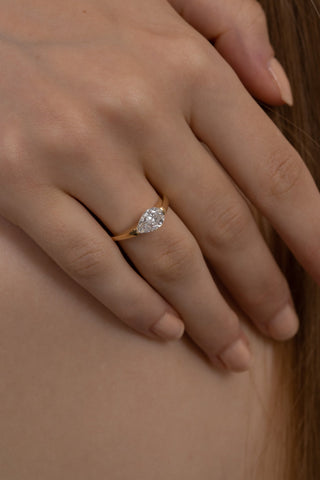 Emerald Pave Engagement Ring – 1 CT Lab Grown Diamond