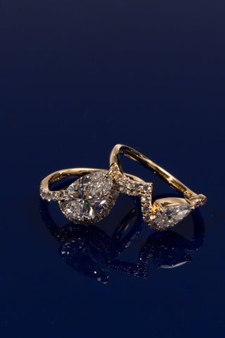 Emerald Pave Engagement Ring – 1 CT Lab Grown Diamond