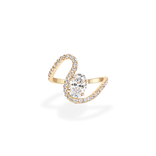 Emerald Pave Engagement Ring – 1 CT Lab Grown Diamond