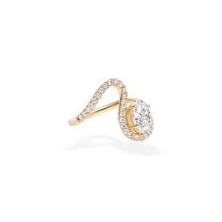 Emerald Pave Engagement Ring – 1 CT Lab Grown Diamond