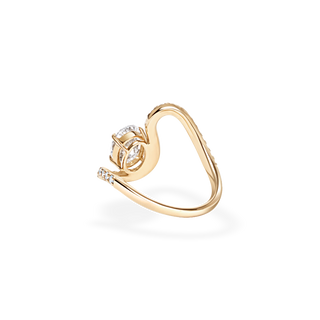 Emerald Pave Engagement Ring – 1 CT Lab Grown Diamond