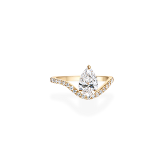 Emerald Pave Engagement Ring – 1 CT Lab Grown Diamond