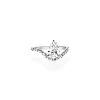 Emerald Pave Engagement Ring – 1 CT Lab Grown Diamond