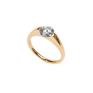Emerald Pave Engagement Ring – 1 CT Lab Grown Diamond
