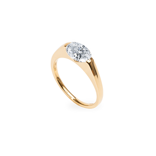 Emerald Pave Engagement Ring – 1 CT Lab Grown Diamond
