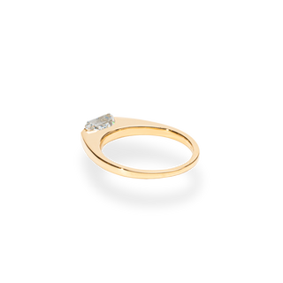 Emerald Pave Engagement Ring – 1 CT Lab Grown Diamond