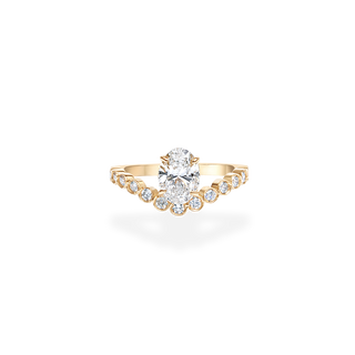 Emerald Pave Engagement Ring – 1 CT Lab Grown Diamond