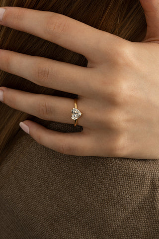 Emerald Pave Engagement Ring – 1 CT Lab Grown Diamond