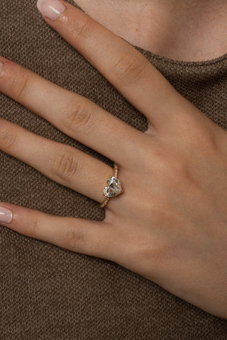 Emerald Pave Engagement Ring – 1 CT Lab Grown Diamond