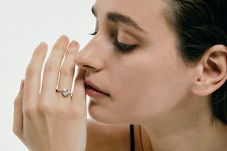 Emerald Pave Engagement Ring – 1 CT Lab Grown Diamond