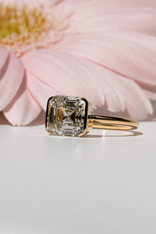 Emerald Pave Engagement Ring – 1 CT Lab Grown Diamond