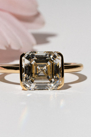 Emerald Pave Engagement Ring – 1 CT Lab Grown Diamond