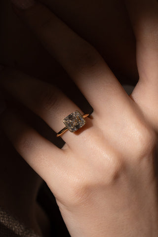 Emerald Pave Engagement Ring – 1 CT Lab Grown Diamond