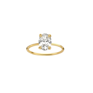 Timeless 2 CT Oval Cut Solitaire Styled Lab Grown Diamond Engagement Ring
