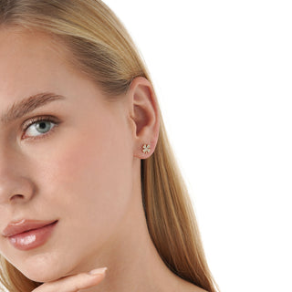 1.0 CT Round Bezel Solitaire Lab Grown Diamond Earrings