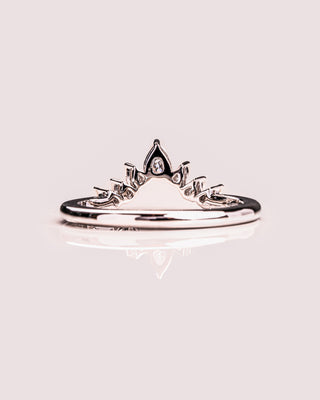 0.34 CT Pear Stones Cluster Style Moissanite Wedding Band