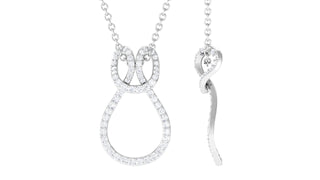 0.18 TCW Round Twisted Infinity Moissanite Necklace 3