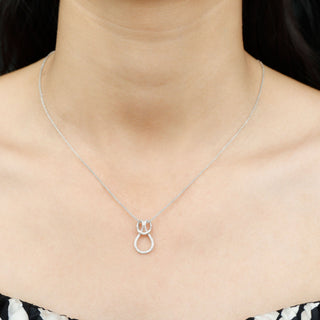 0.18 TCW Round Twisted Infinity Moissanite Necklace 5