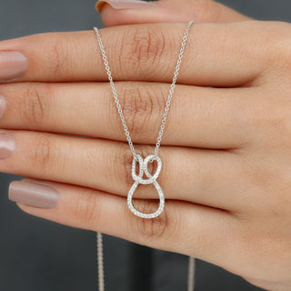 0.18 TCW Round Twisted Infinity Moissanite Necklace 2