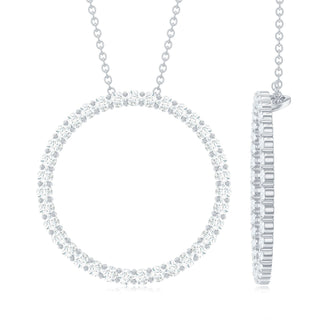 2.10 TCW Round  Eternity Moissanite Necklace 2