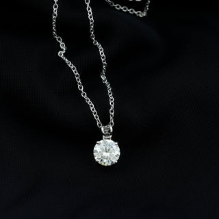 2.10 TCW Round Solitaire Moissanite Necklace 3