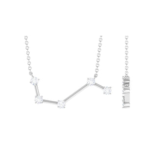 0.45 TCW Round Aries Constellation Moissanite Necklace 2