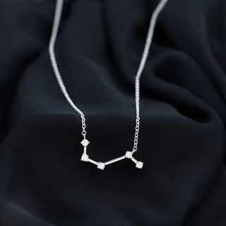 0.45 TCW Round Aries Constellation Moissanite Necklace 3