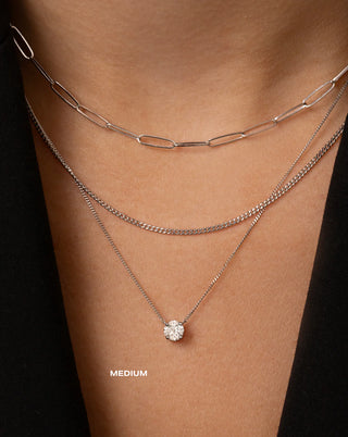 0.375 TCW Round Cut Drop Bar Style Moissanite Necklace 4